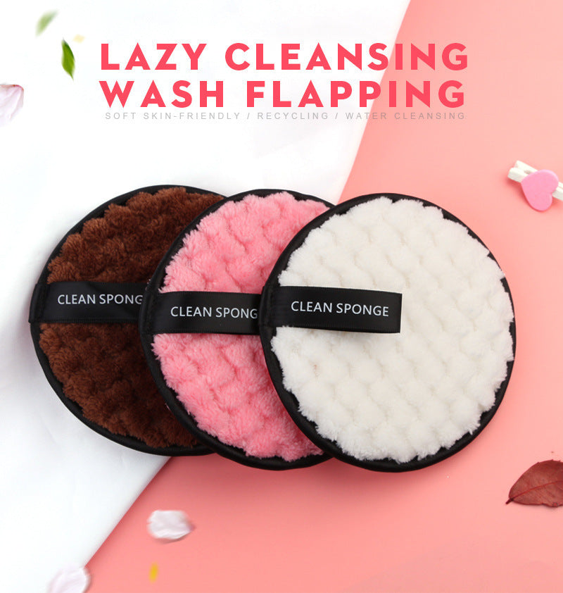 Magic Lazy Man Water Makeup Removing Puff Round Short Hair Wash Face Wash Makeup Sponge Magic Lazy Man Water Makeup Removing Puff Round Short Hair Wash Face Wash Makeup Sponge